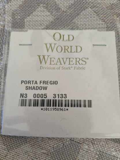 22 EV47 Square Scalamandre Old World Weavers Porta Fregio Shadow Gray Geometric Lattice Fretwork