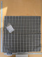23 EV47 Square Scalamandre Preston Cotton Plaid Noir Black and White