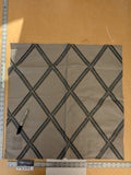 24 EV47 Square Silk Blend Scalamandre Houles Paris Cordoue Gray Diamond Geometric Jacquard 25"x25" Tape Stain