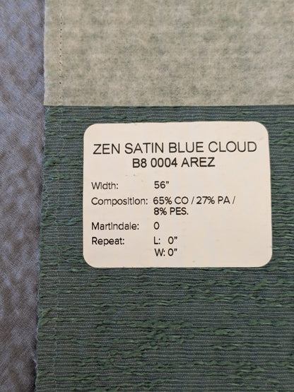 26 EV47 Square Scalamandre Alhambra Zen Satin Blue Cloud Solid Blue Cotton