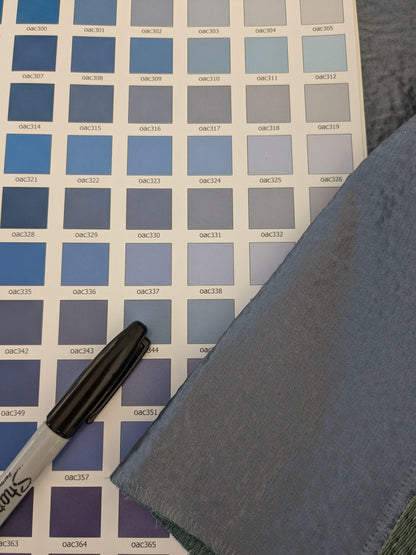 26 EV47 Square Scalamandre Alhambra Zen Satin Blue Cloud Solid Blue Cotton