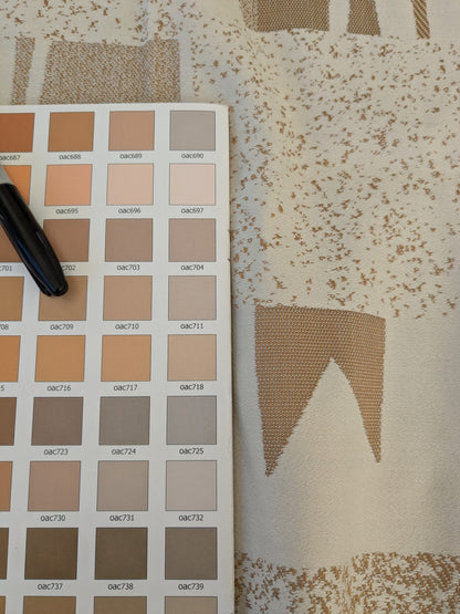 27 EV47 Square Scalamandre Lelievre Toundra Naturel Abstract Beige Brown  27"x24"