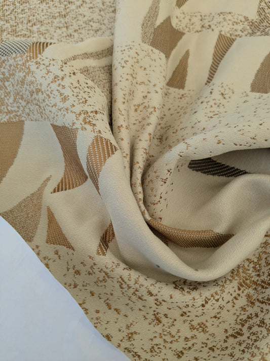 27 EV47 Square Scalamandre Lelievre Toundra Naturel Abstract Beige Brown  27"x24"