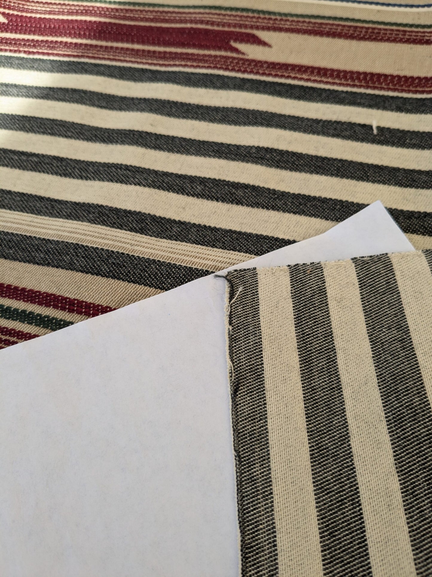 30 EV47 Square Scalamandre Cheyenne Brown Beige Black Stripe Geometric MSRP USD 300+/y