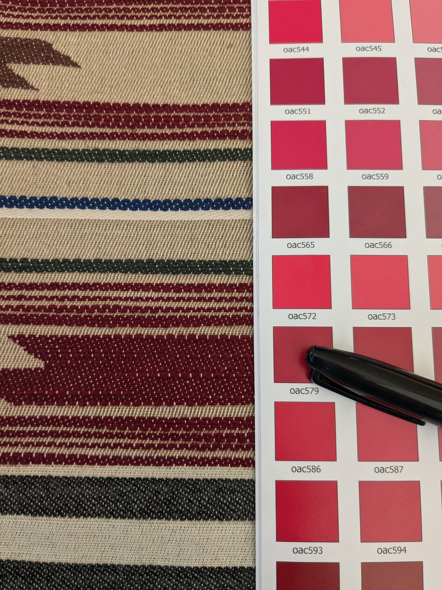 30 EV47 Square Scalamandre Cheyenne Brown Beige Black Stripe Geometric MSRP USD 300+/y