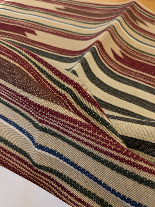 30 EV47 Square Scalamandre Cheyenne Brown Beige Black Stripe Geometric MSRP USD 300+/y