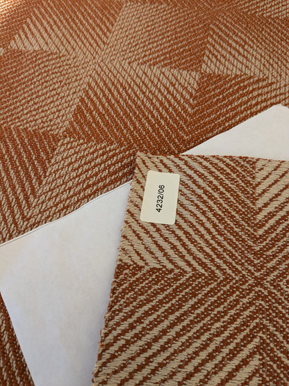 34 EV47 Square ScalamandreLelievre Hypnose M1 Orange Beige Texture Plain Plaid Square MSRP USD 400+/y 26"x26"