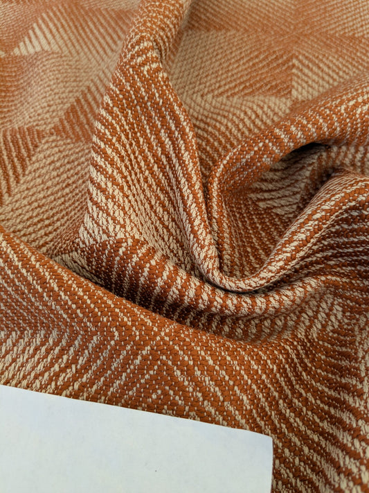 34 EV47 Square ScalamandreLelievre Hypnose M1 Orange Beige Texture Plain Plaid Square MSRP USD 400+/y 26"x26"