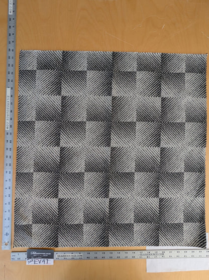 36 EV47 Square Scalamandre Lelievre Hypnose M1 Black White Texture Plain Plaid Square MSRP USD 400+/y