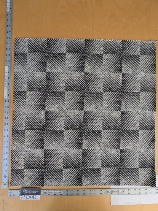 36 EV47 Square Scalamandre Lelievre Hypnose M1 Black White Texture Plain Plaid Square MSRP USD 400+/y