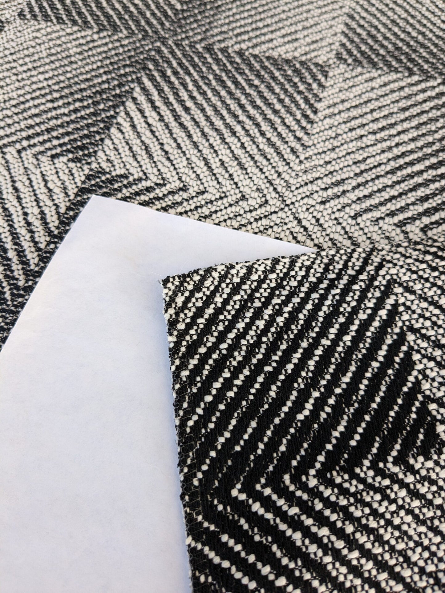 36 EV47 Square Scalamandre Lelievre Hypnose M1 Black White Texture Plain Plaid Square MSRP USD 400+/y