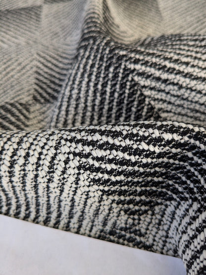 36 EV47 Square Scalamandre Lelievre Hypnose M1 Black White Texture Plain Plaid Square MSRP USD 400+/y