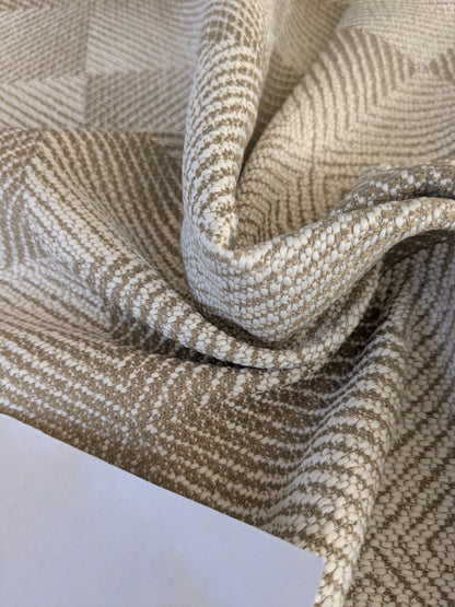 37 EV47 Square Scalamandre Lelievre Hypnose M1 Brown White Texture Plain Plaid Square MSRP USD 400+/y