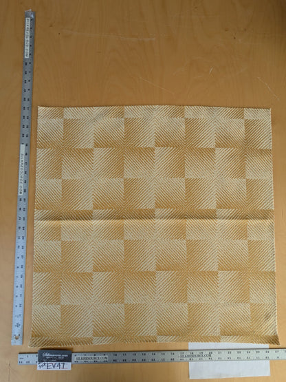 38 EV47 Square Scalamandre Lelievre Hypnose M1 Yellow White Texture Plain Plaid Square MSRP USD 400+/y