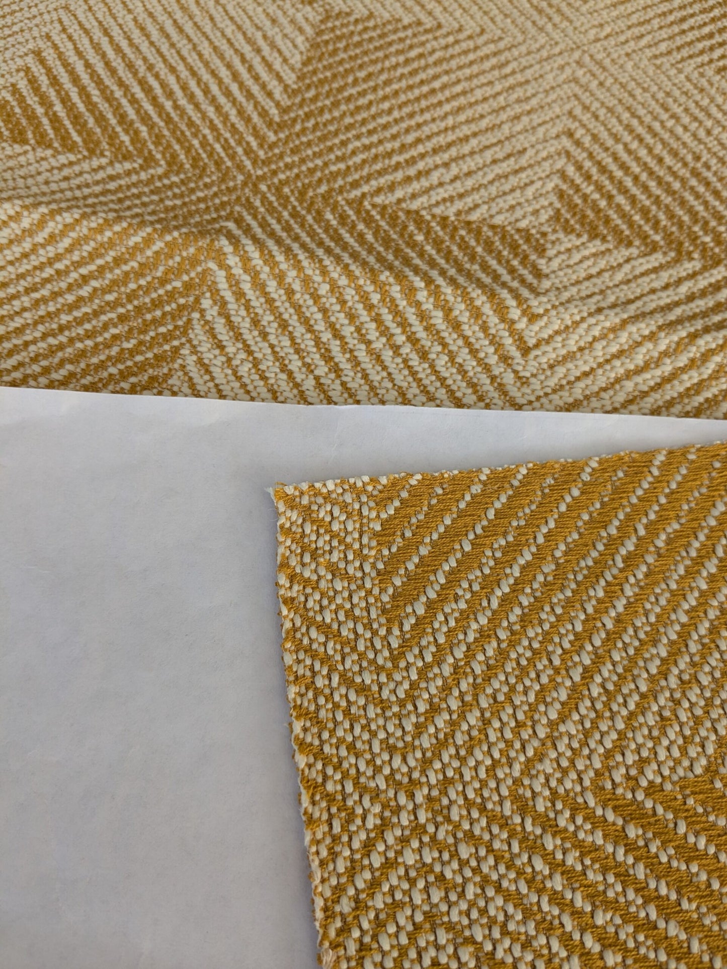 38 EV47 Square Scalamandre Lelievre Hypnose M1 Yellow White Texture Plain Plaid Square MSRP USD 400+/y