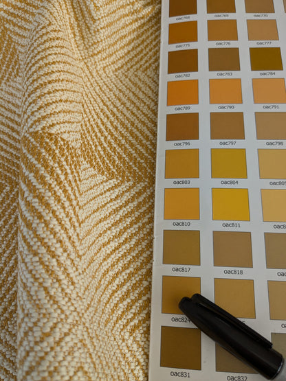 38 EV47 Square Scalamandre Lelievre Hypnose M1 Yellow White Texture Plain Plaid Square MSRP USD 400+/y