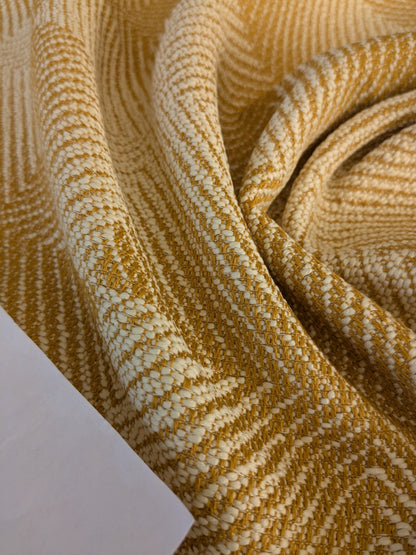 38 EV47 Square Scalamandre Lelievre Hypnose M1 Yellow White Texture Plain Plaid Square MSRP USD 400+/y