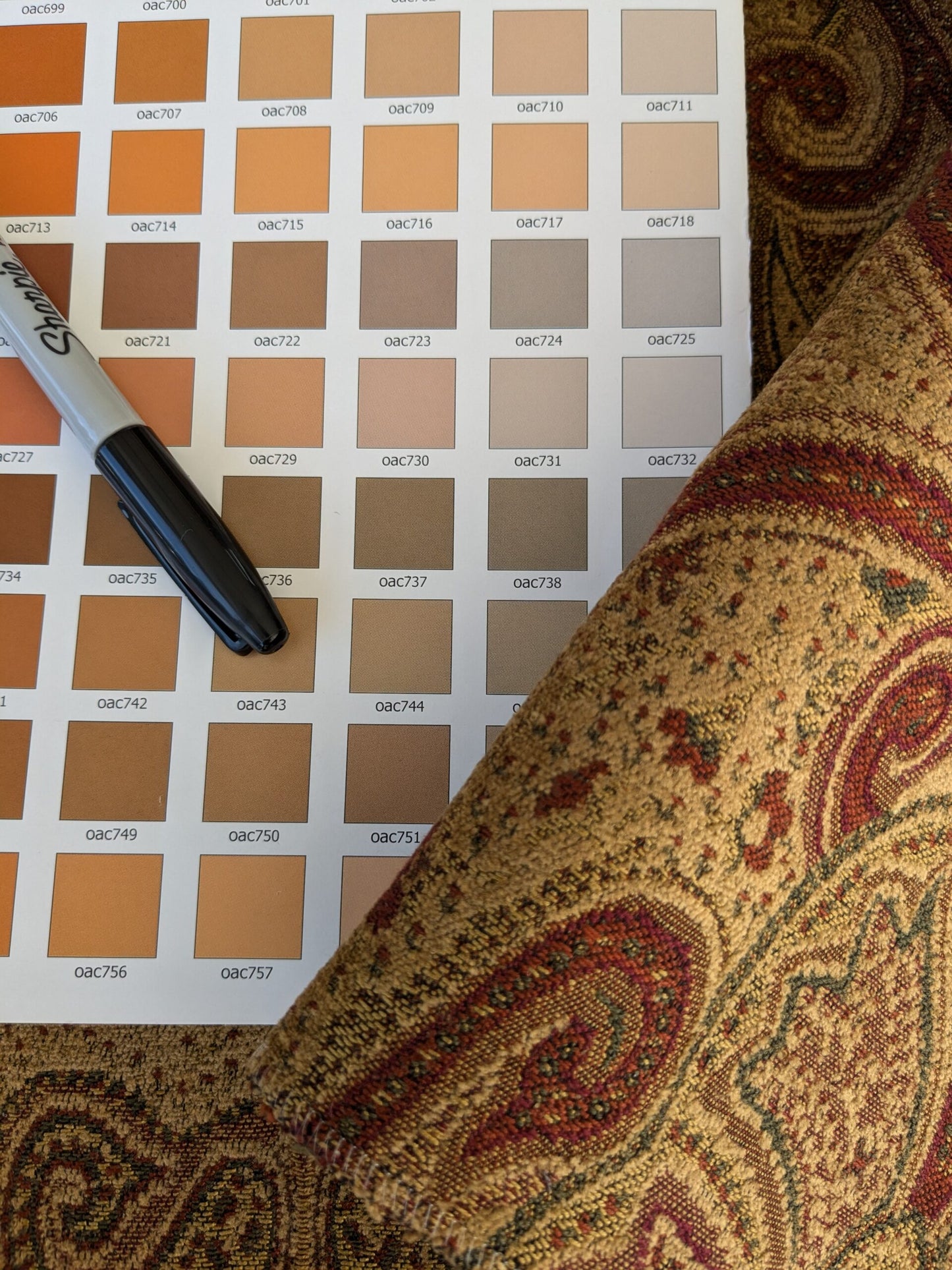 40 EV47 Square Scalamandre Old World Weavers Barbour Wheat Brown Gold Art Deco Contemporary 27"x27"