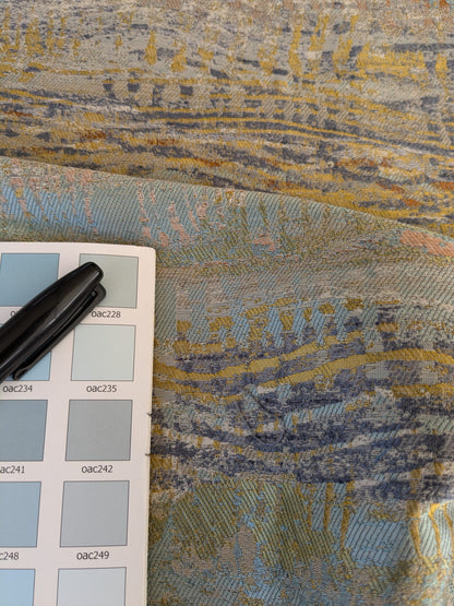 41 EV47 Square Scalamandre Old World Weavers CERES Opal Abstract Ombre Blue MSRP USD270/y 22"x28"