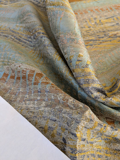 41 EV47 Square Scalamandre Old World Weavers CERES Opal Abstract Ombre Blue MSRP USD270/y 22"x28"