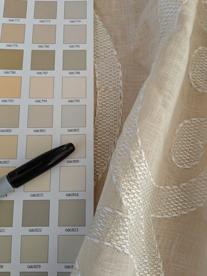 43 EV47 Square Scalamandre Sheer Cream White Novelty 19"x52"