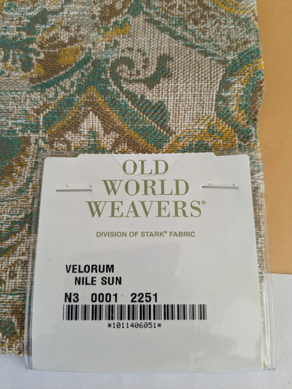 48 EV47 Square Scalamandre Old World Weavers Velorum Nile Sun Abstract Medallion Paisley 27"x27"
