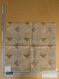 49 EV47 Square Scalamandre Old World Weavers Calabash Pastel Beige Green Blue Red Diamond Ogee