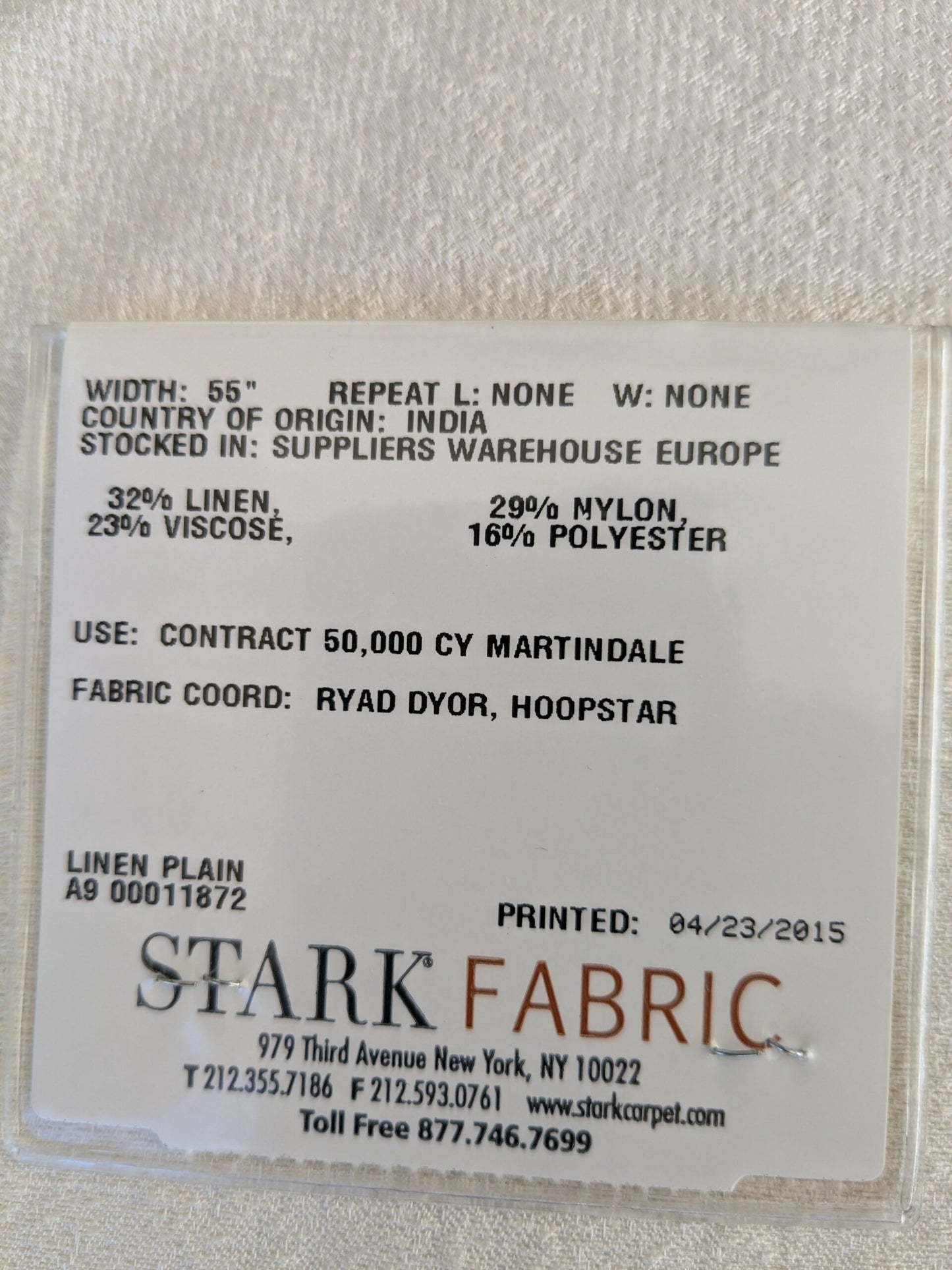 50 EV47 Square Scalamandre Aldeco Key Snow White Solid Linen Plain