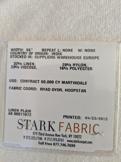 50 EV47 Square Scalamandre Aldeco Key Snow White Solid Linen Plain