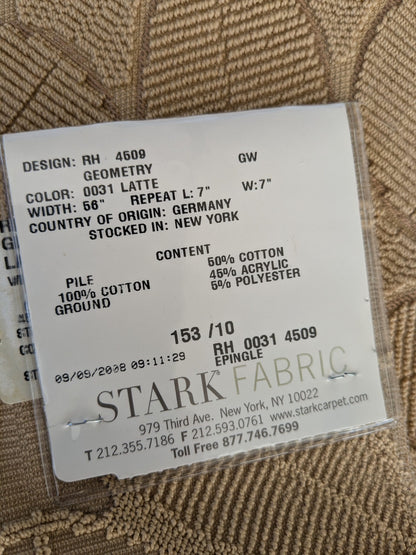 52 EV47 Square Scalamandre Grey Watkins Geometry Latte Epingle Brown Dot Circle Geometric MSRP USD370/y