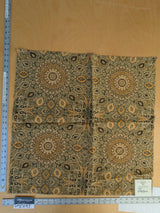 53 EV47 Square Scalamandre Grey Watkins Bessarabia Reseda Green Gold Arabic Brocade Paisley MSRP USD 264/Y 25"x 25"
