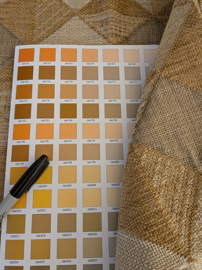 54 EV47 Square Scalamandre Old World Weavers Calabash Golfen Straw Orange Diamond Ogee