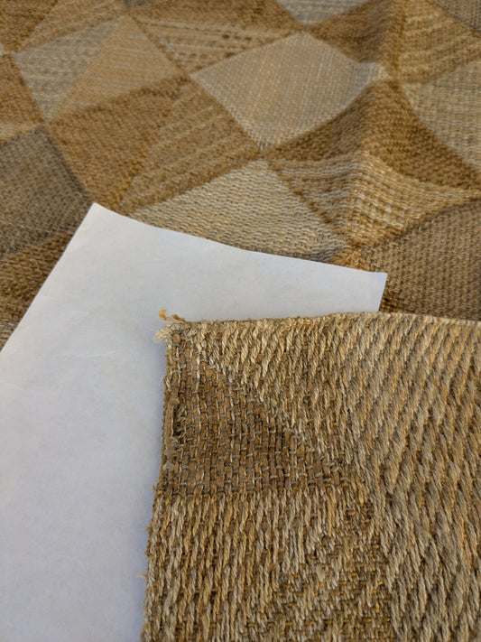 54 EV47 Square Scalamandre Old World Weavers Calabash Golfen Straw Orange Diamond Ogee