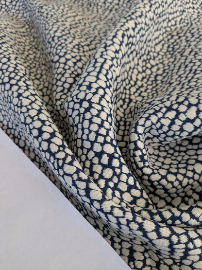 55 EV47 Square Scalamandre Stingray Indigo Blue White Small Scale Texture Outdoor MSRP USD 250/y 25"x25"