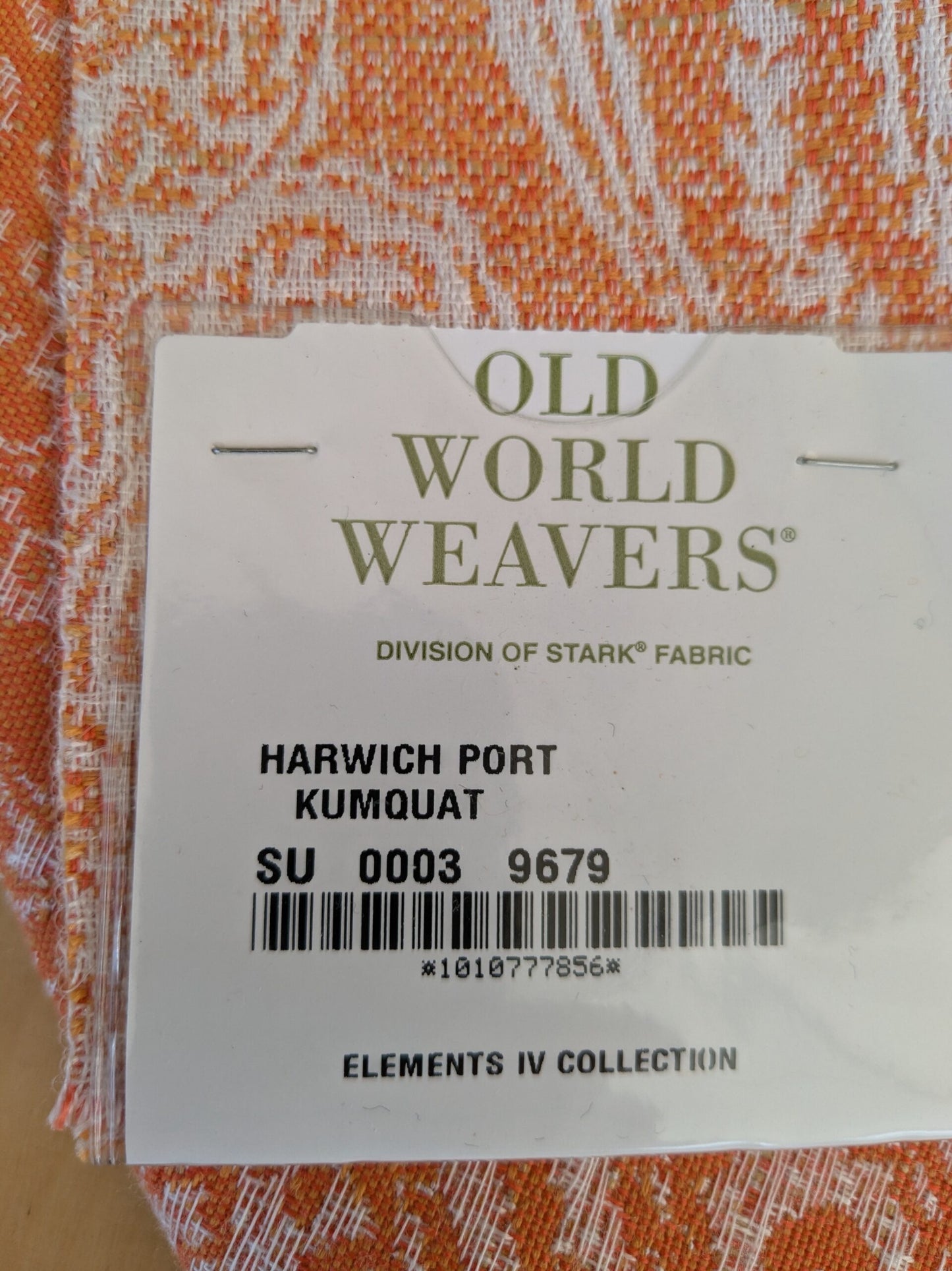 58 EV47 Square Scalamandre Old World Weavers Harwich Kumquat Orange Jacquard Paisley MSRP USD194/y