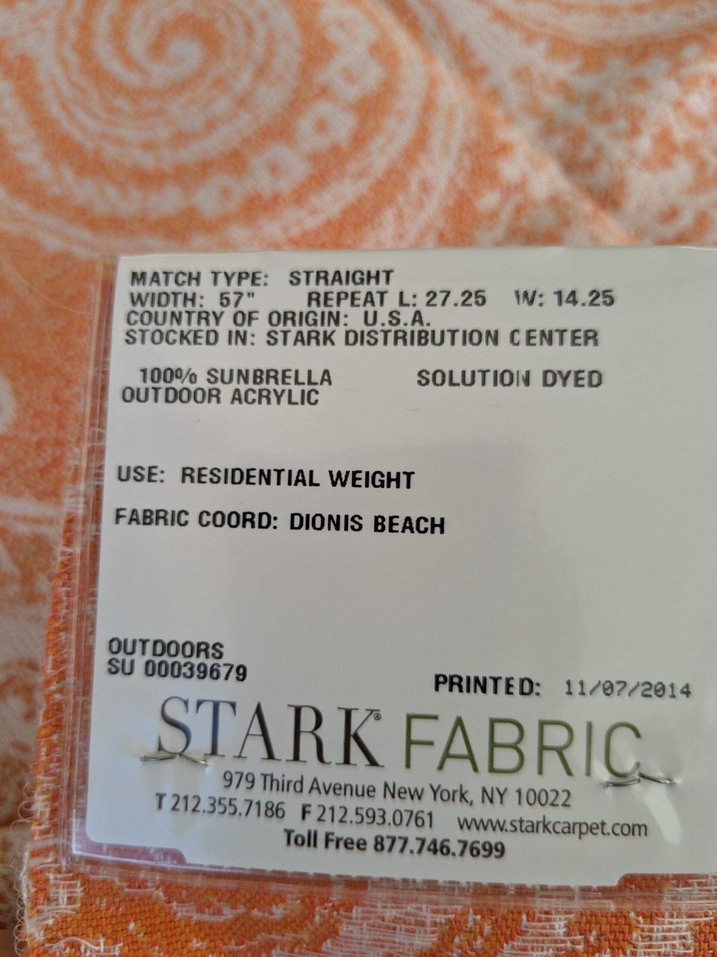 58 EV47 Square Scalamandre Old World Weavers Harwich Kumquat Orange Jacquard Paisley MSRP USD194/y