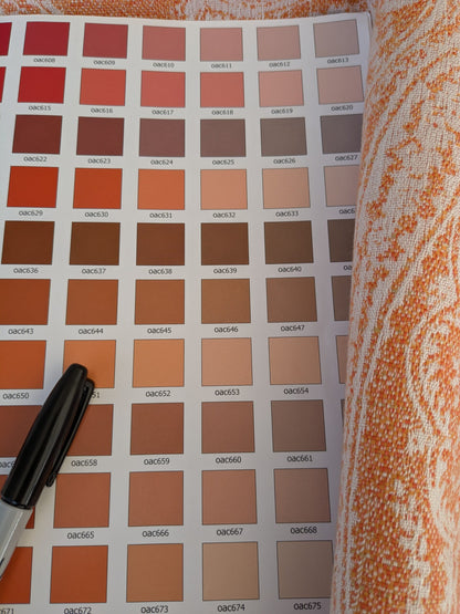 58 EV47 Square Scalamandre Old World Weavers Harwich Kumquat Orange Jacquard Paisley MSRP USD194/y