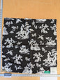 59 EV47 Square Scalamandre LILY POND COAL Black and White Outdoors Bird/ Animal Chinoiserie