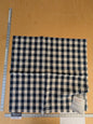 63 EV47 Square Scalamandre Swedish Linen Check Indigo Blue White Plaid Check MSRP USD 150/y