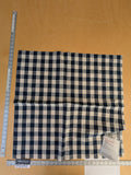 63 EV47 Square Scalamandre Swedish Linen Check Indigo Blue White Plaid Check MSRP USD 150/y