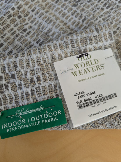 64 EV47 Square Scalamandre Old World Weavers Colfax Marine Blue White Outdoor Small Scale Texture