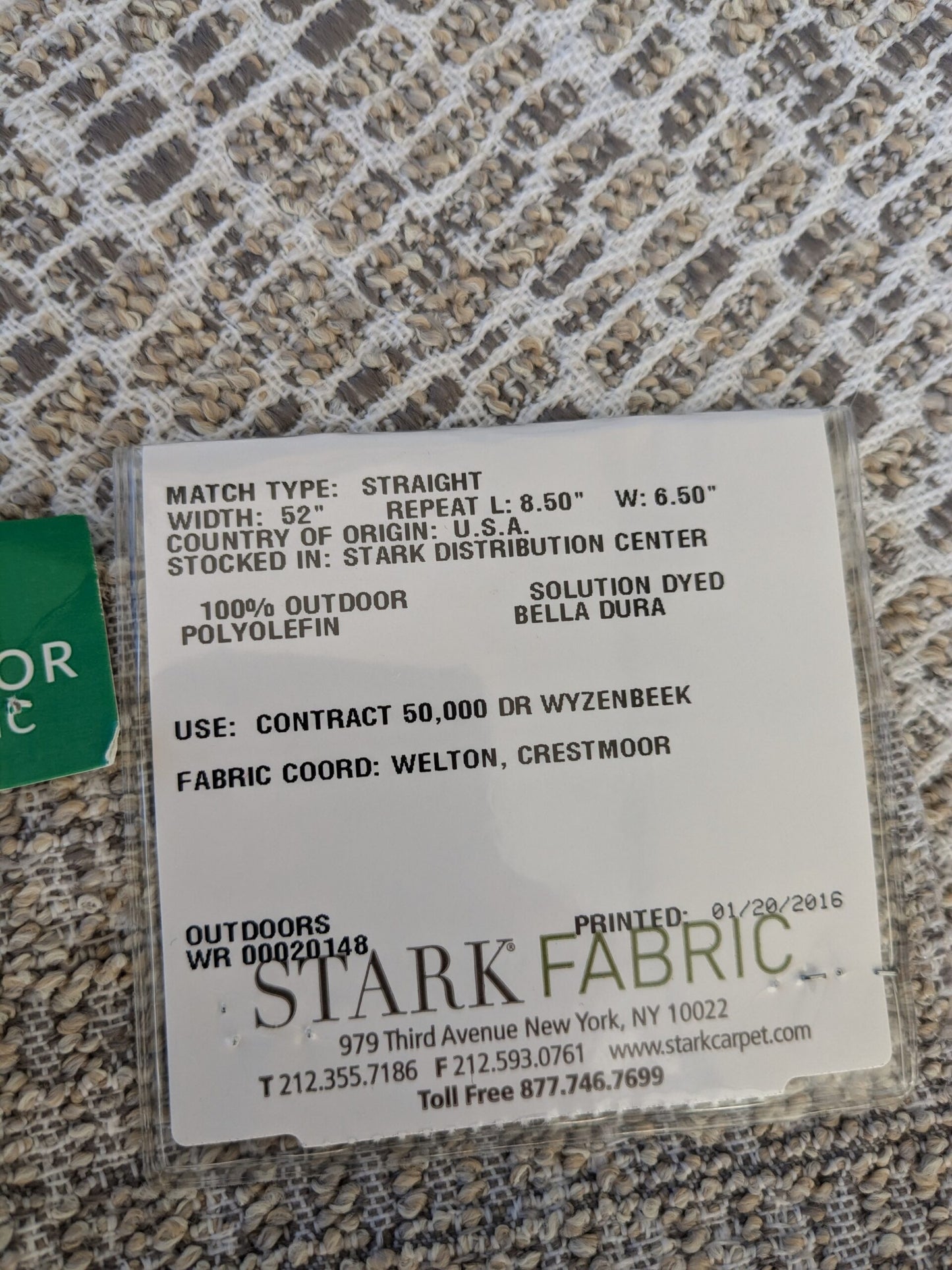 64 EV47 Square Scalamandre Old World Weavers Colfax Marine Blue White Outdoor Small Scale Texture