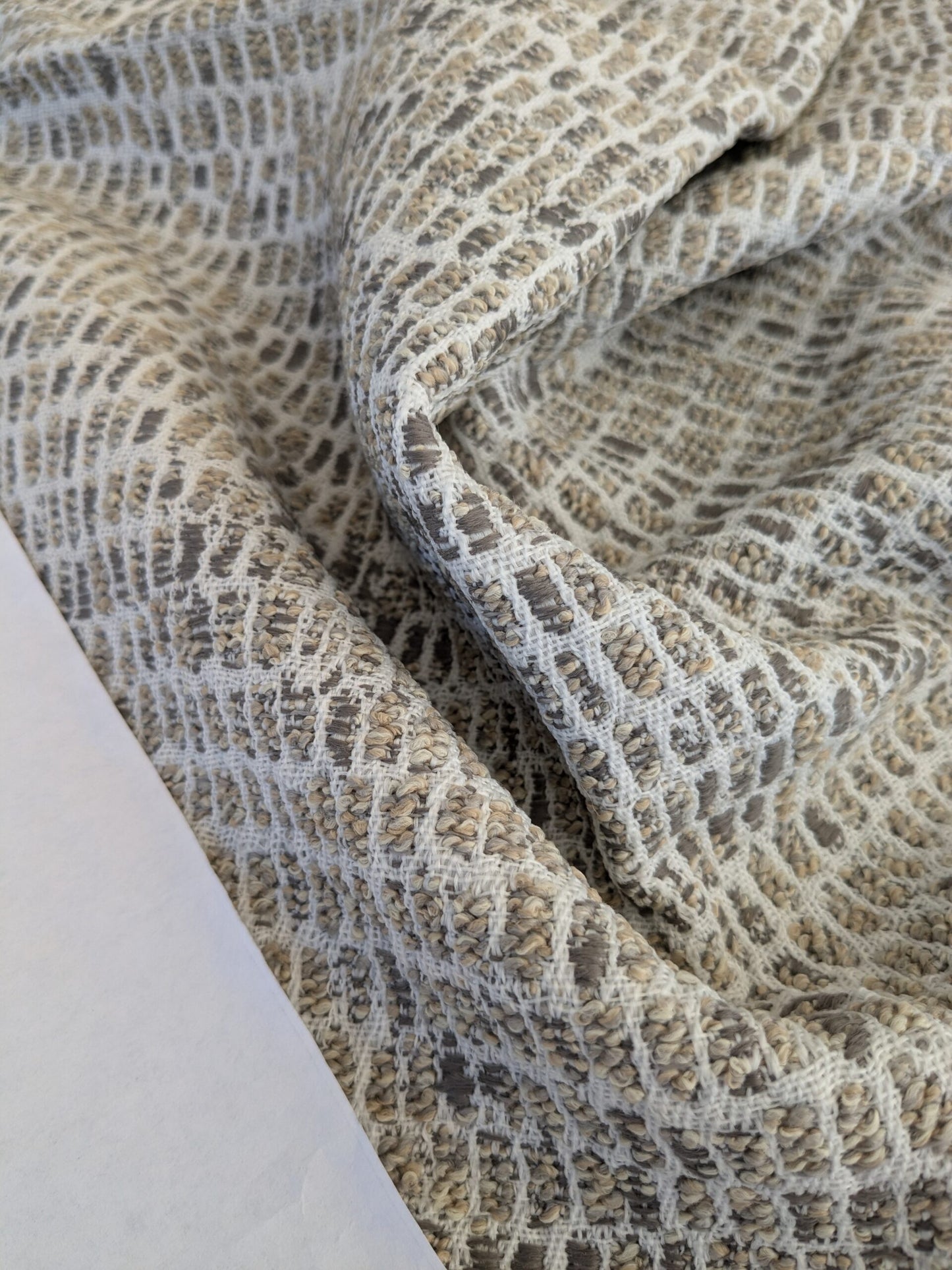 64 EV47 Square Scalamandre Old World Weavers Colfax Marine Blue White Outdoor Small Scale Texture