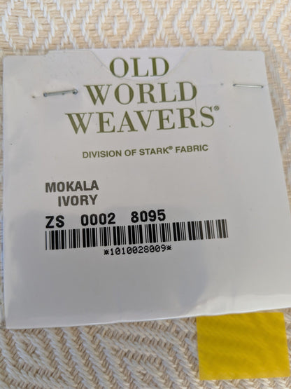 65 EV47 Square Scalamandre Old World Weavers Mokala Revrs Ivory Cream Jacquard Small Scale Diamond Ogee Reversible