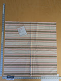 66 EV47 Square Scalamandre Andover Cotton Stripe Blush Pink Brown White Cotton Chatham Stripes &amp; Plaids
