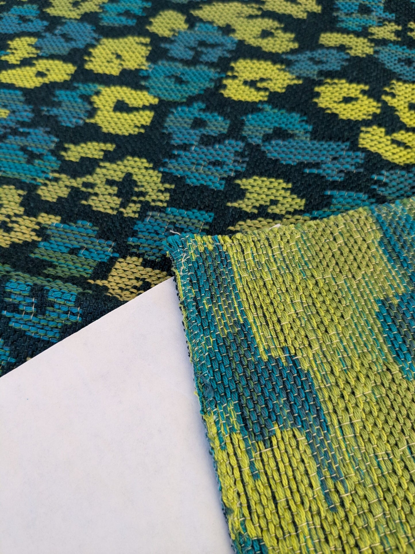 68 EV47 Square Scalamandre Bloom Peacock Green Blue Black Small Scale Dots Cotton MSRP USD300+/y 25"x26"