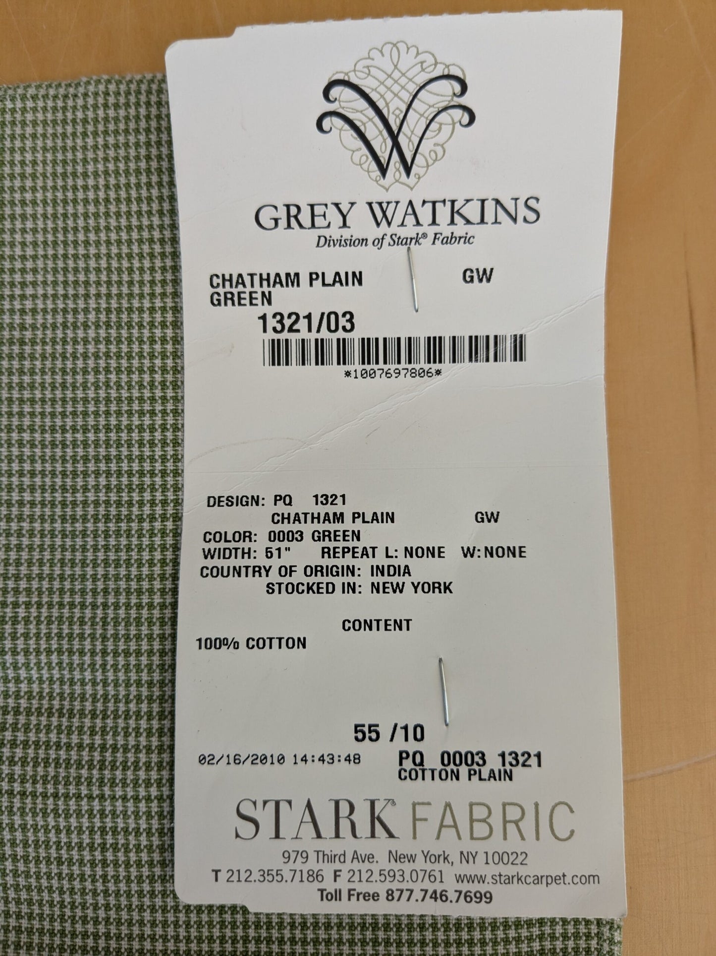 71 EV47 Square Scalamandre Grey Watkins Chatham Plain Green White Cotton Small Scale Texture 26"x26"