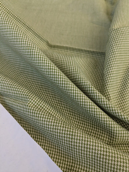 71 EV47 Square Scalamandre Grey Watkins Chatham Plain Green White Cotton Small Scale Texture 26"x26"