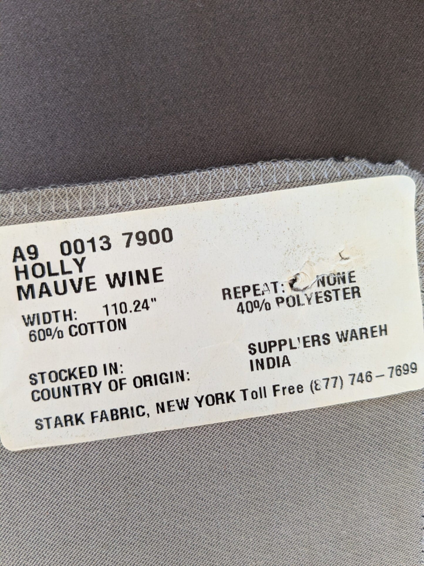 73 EV47 Square Scalamandre Holly Mauve Wine Deep Purple Red Cotton Polyester Plain Solid 27"x27"