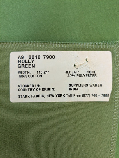 78 EV47 Square Scalamandre Holly Green Cotton Polyester Plain Solid 27"x27"